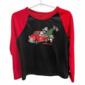 Walt Disney World Mickey Mouse Clubhouse Christmas Raglan Shirt Kid’s Size 4